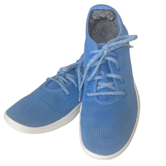 Allbirds Tree Runner Pure Azure Blue Knit Running Sneakers Men's Size 11 - Picture 1 of 10